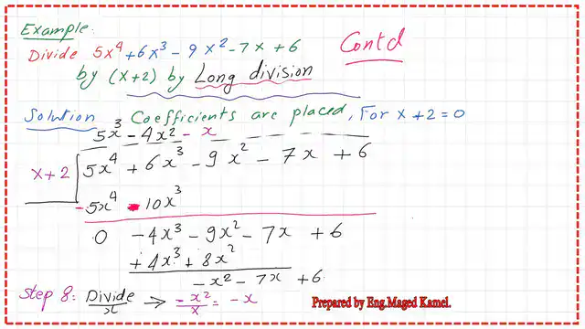 Solved example for long division part 3.