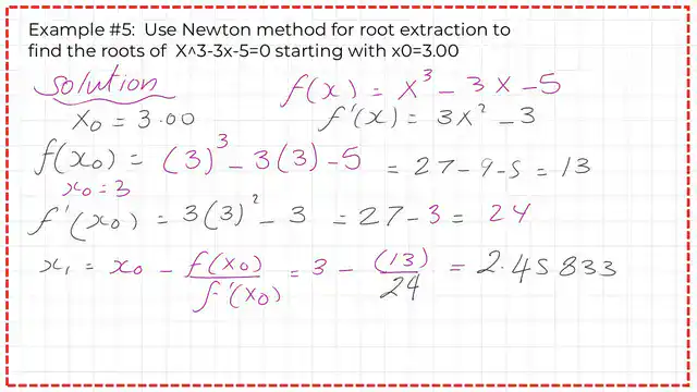 Pict-2-num-6a-non-linear-numerical The first solved problem #5- the value of x1.