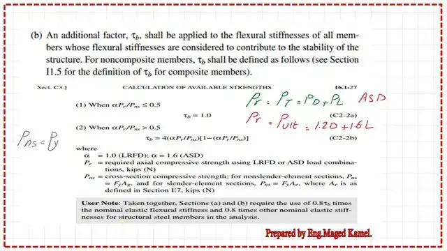 page-11-post-25a-comp Modification of the expression to consider LRFD and ASD.