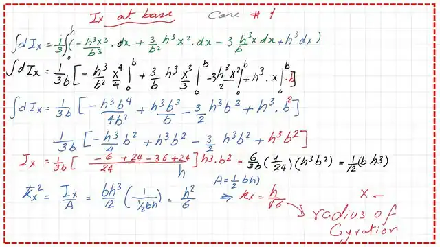 page-4-post-7-inertia Moment of inertia for the right-angle- Ix at and radius of gyration.