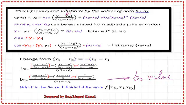 page-6-post-2c-Newton-divided The expression for b2 using Newton the second divided difference.