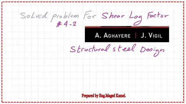 Solved problem-4-2 for shear lag factor..
