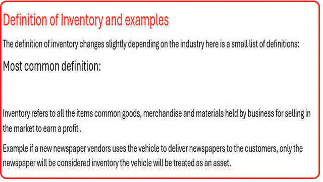 Definition of inventory.