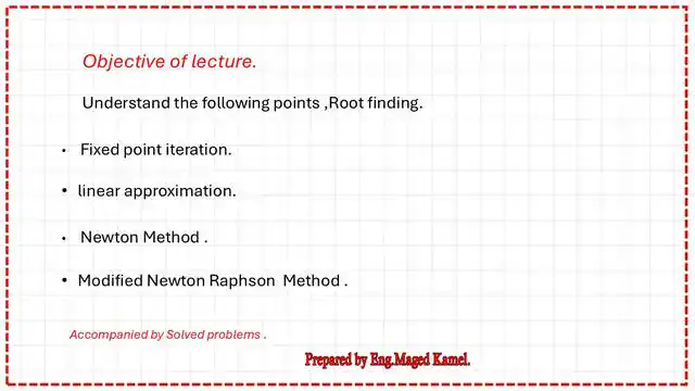 The objective of the lecture.