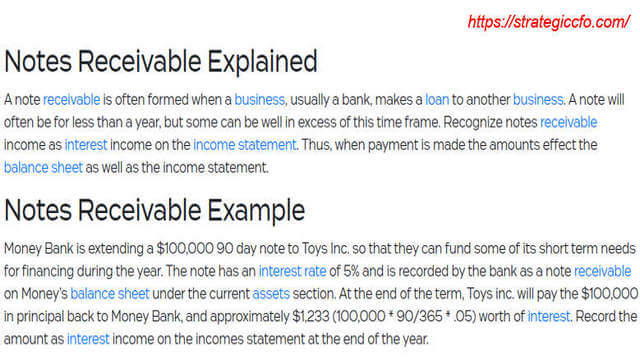 Page 4- post 9a- economy. Notes receivable examples.