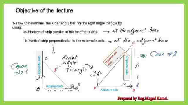 What is the difference between case-1 and case 2- in a right angle triangle?