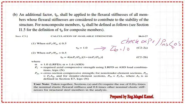 page 2-post 26-comp The two equations as indicated in the AISC clause 16.1.27.