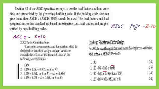 LRFD design load combinations from 1-4.