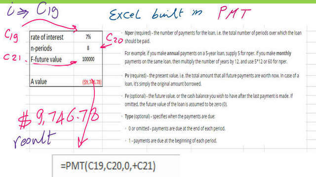 6-Detailed-PMT-estimate. The first solved problem, find deposit value for uniform series -detailed PMT estimate.