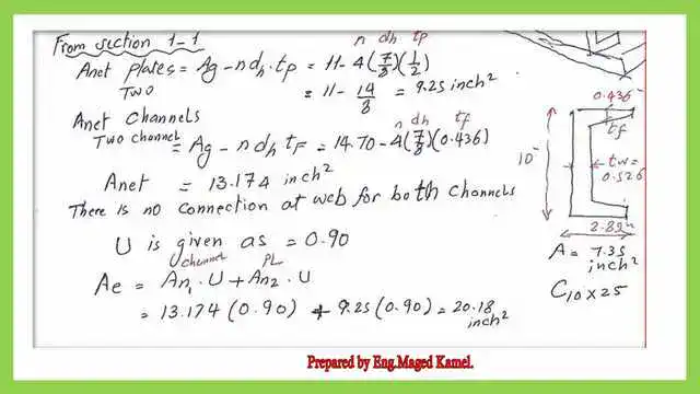 The Effective Area for a Built-Up Section