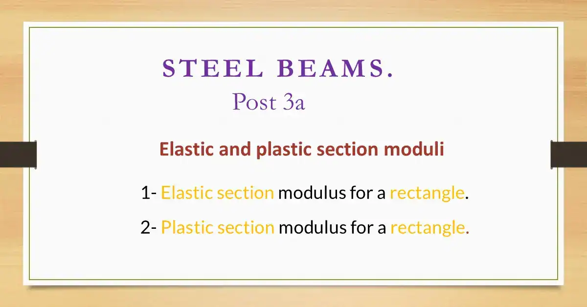 Brief data for the content of post 3a -steel beam
