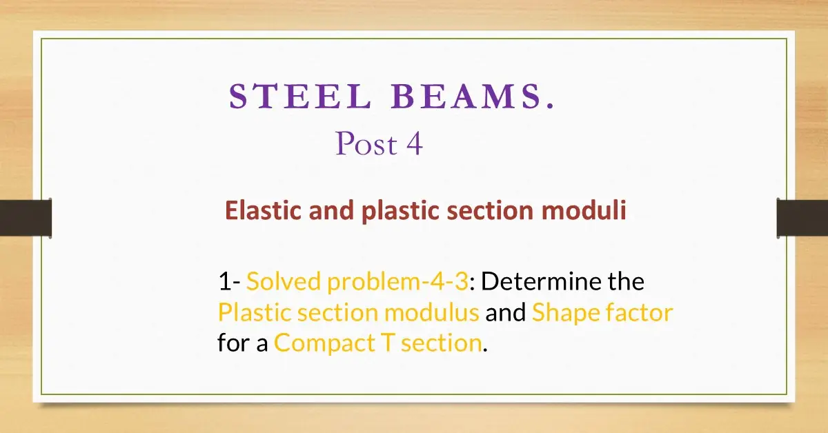 Brief data for post 4 -steel beam