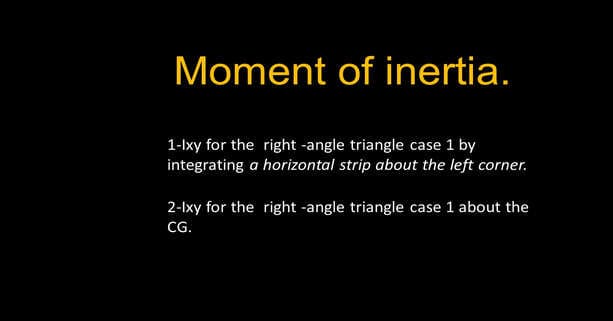 Brief data for post-9-inertia. how to derive Ixy for a right-angle case-1?
