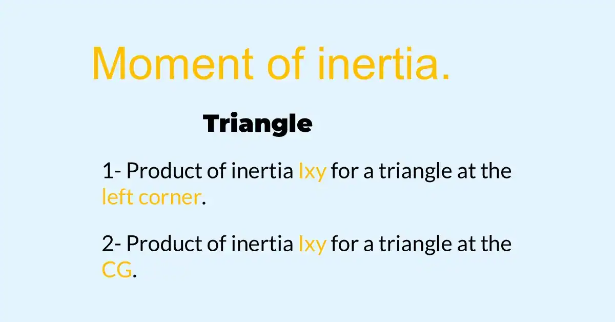 Brief data for post-15-inertia-Ixy for a triangle.