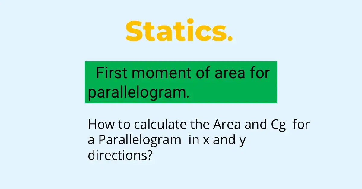 Brief illustration-Post 9-first moment of area- for a parallelogram