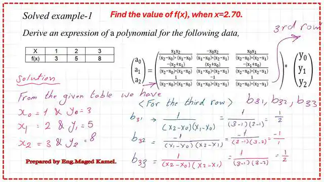 Solved problem-1. third-row expression.