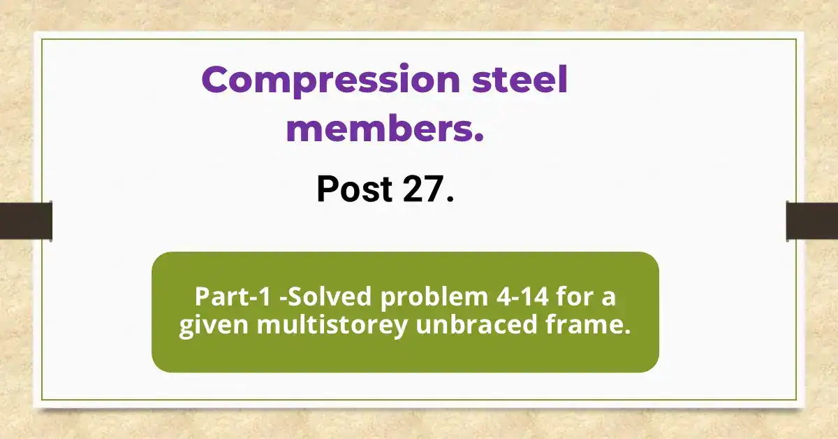 Solved problem 4-14-effective length factor-Part 1
