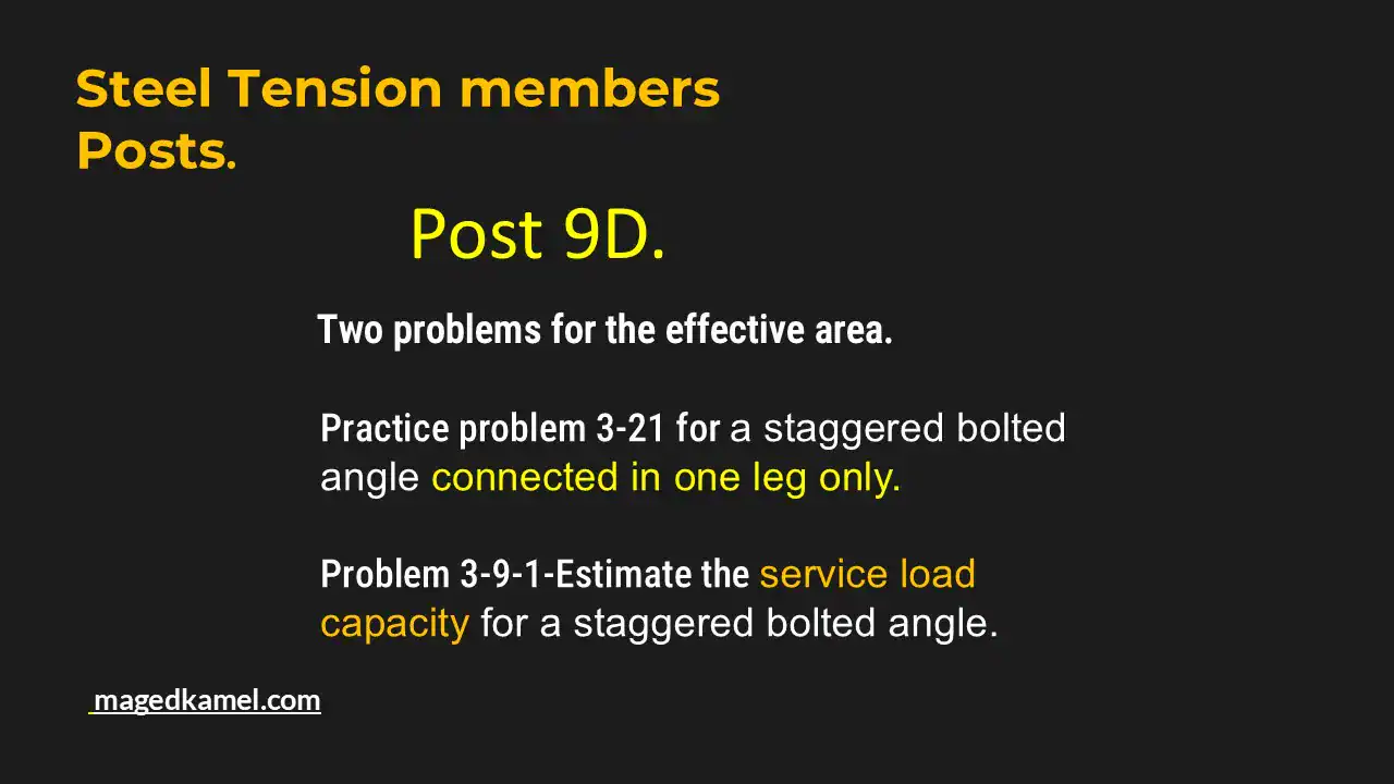 Brief data for post-9D- tension post
