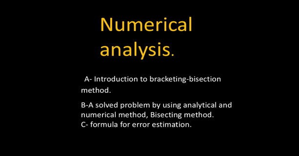 Brief illustration for -Post 2-bisection method
