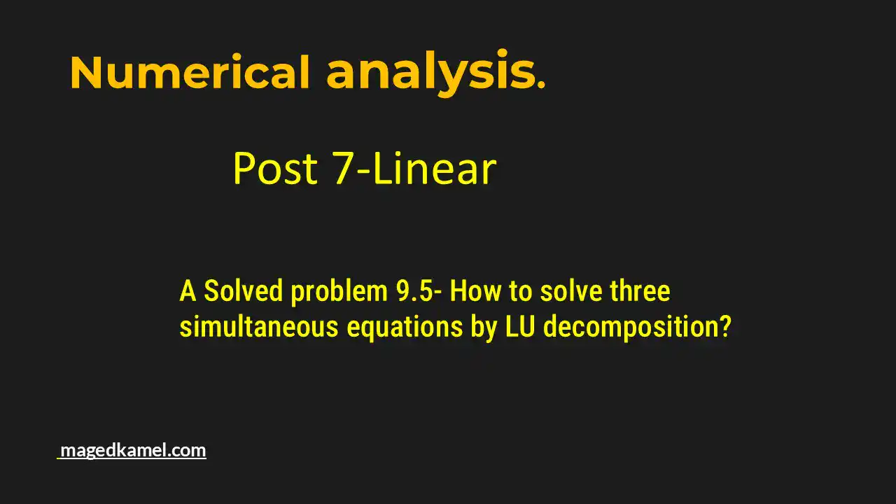 A Solved problem 9-5 LU decomposition.