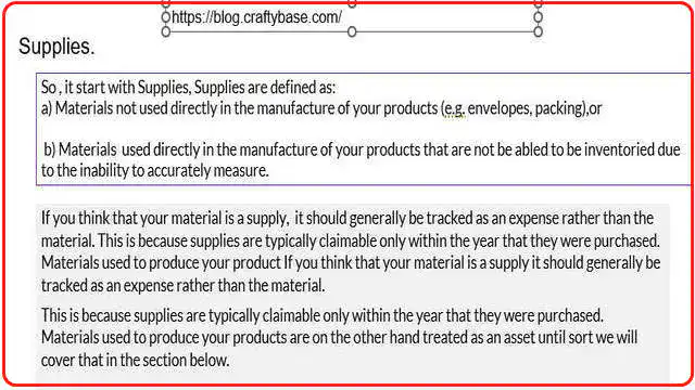 Definition of supplies.