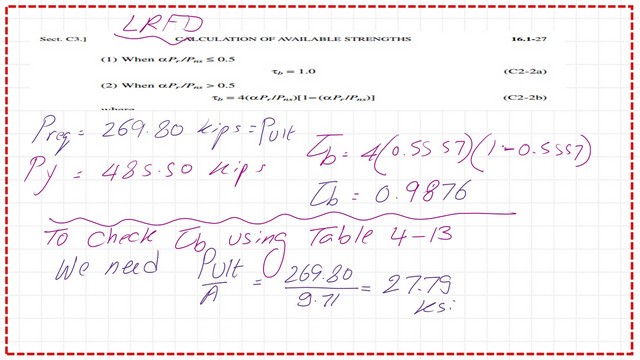 Estimate the stiffness reduction factor