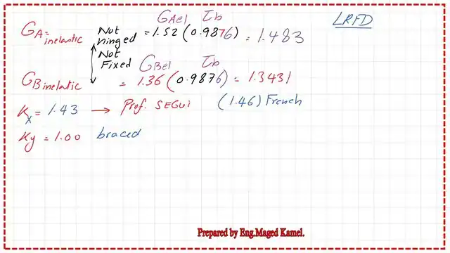 page-9-post-28-compression-1 Kx value after adjusting GA and Gb for inelastic column AB.