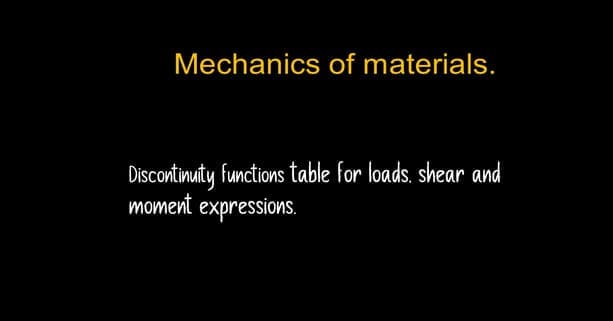 Discontinuity function tables.