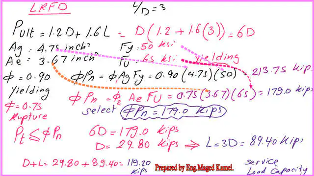 11-Service-load Service load capacity for bolted angle.