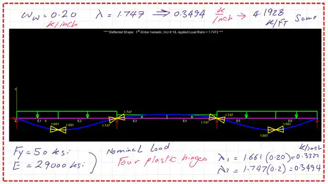 pict-11-post 37- steel beam Use Mastan 2 to get the value of Wn.