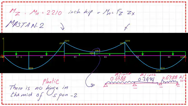 pict-13-post 37- steel beam Check the second span moment values.