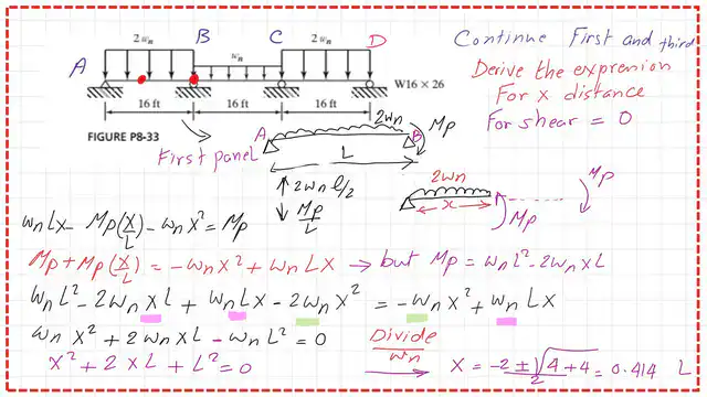 pict-6-post 37- steel beam The estimation of the value of x.