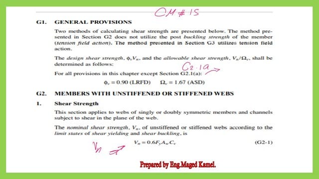 Pict 5-post 23s-steel beam The Nominal shear value.