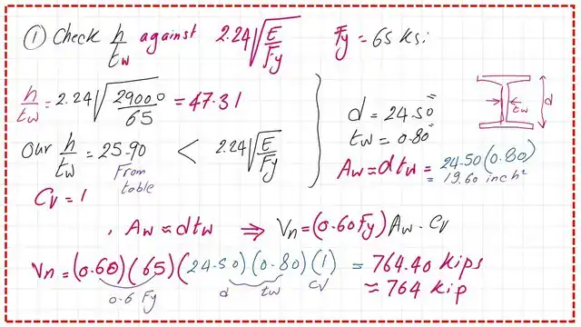 page-7-post-41s-steel-beam The final value of nominal shear Vn.