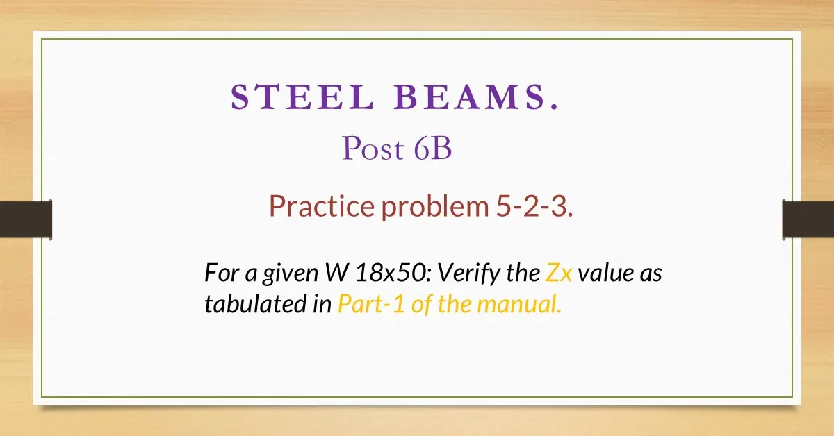 6b-Practice problem 5-2-3-verify Zx for W18x50