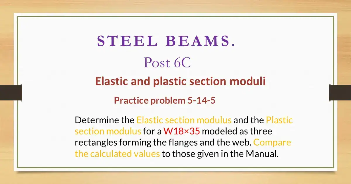 Practice problem 6-17-5-find Sx and ZX for W18x35.