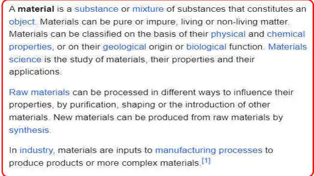 Definition of material.