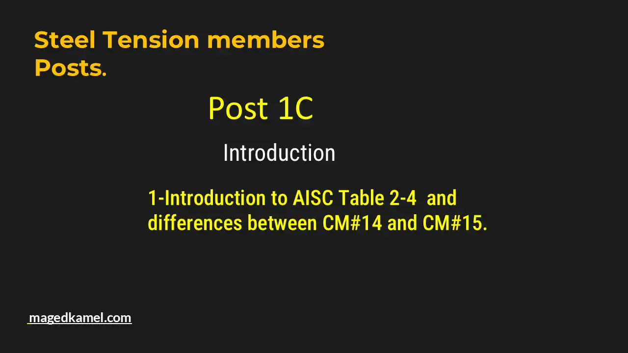 Introduction to AISC Table 2-4 using CM#14-CM#15.