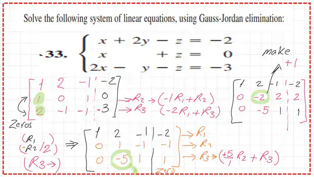 page-2-7b-matrix use a11 as a pivot and eliminate both a21 and a31.