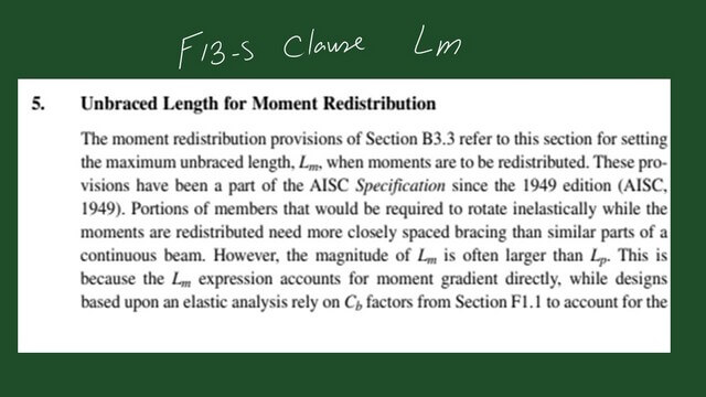page 6d-post 29-steel beam Clause F13-5 for Lm between bracing and the related equation.