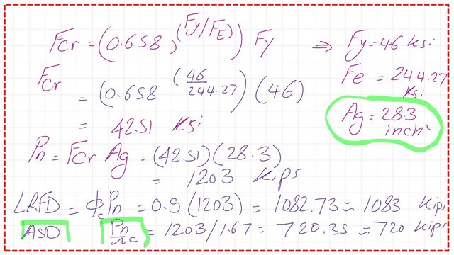 Pict 8-post 13- compression Use the general provision formula for the Solved problem 5-3.