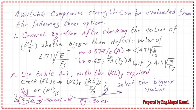 Pict -4- post 5- compression What are the different methods to find available strength?