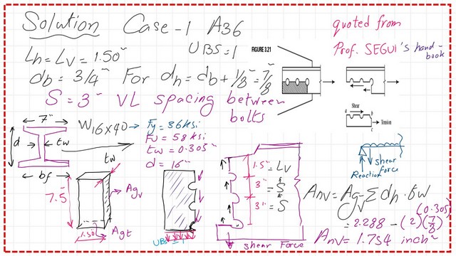 pict-4- post 19-coped beam Estimate the net shear area
