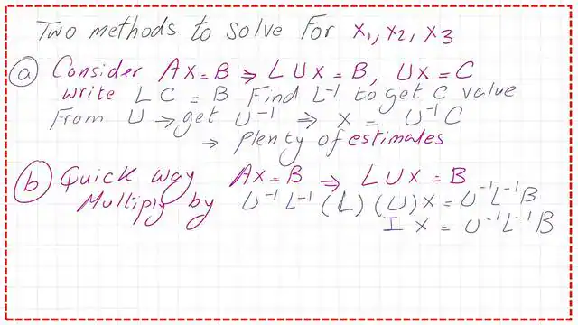Find the three unknowns for Second solved problem