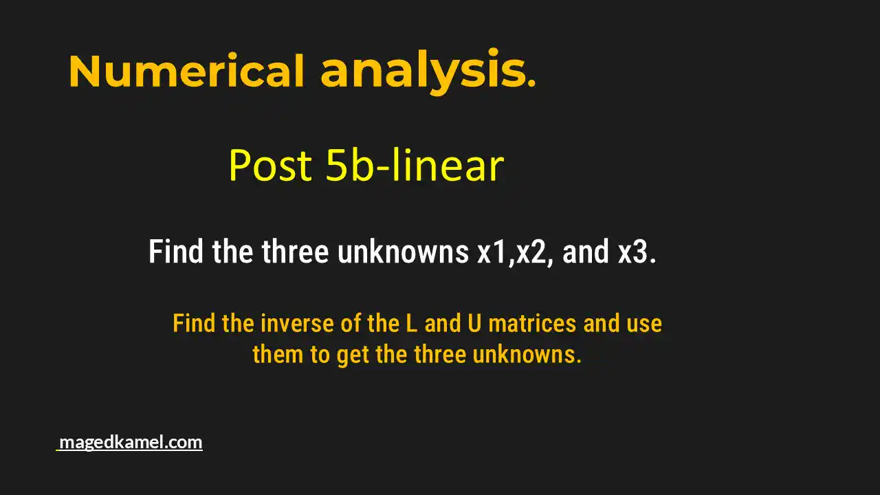 The content of post 5b-numerical linear.