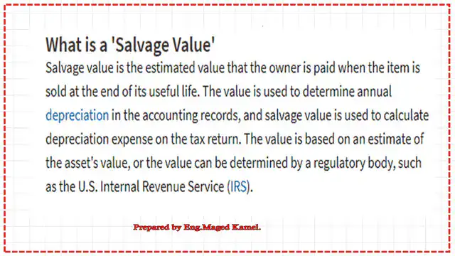 What is salvage value?