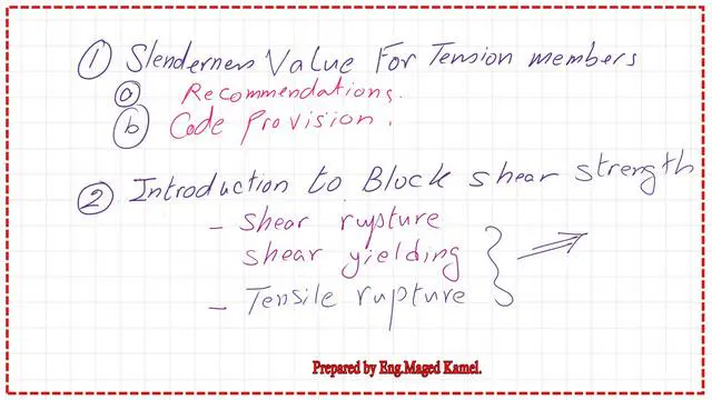 content of Post 10 for Tension members