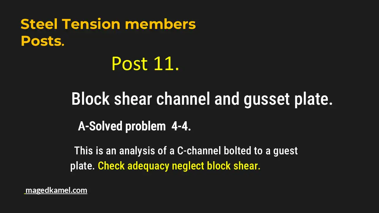 Brief illustration - post 11-tension members