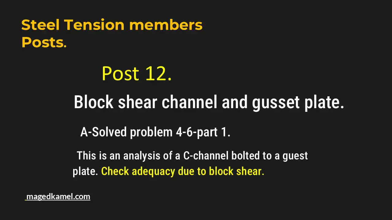 Brief illustration - post 12-tension members