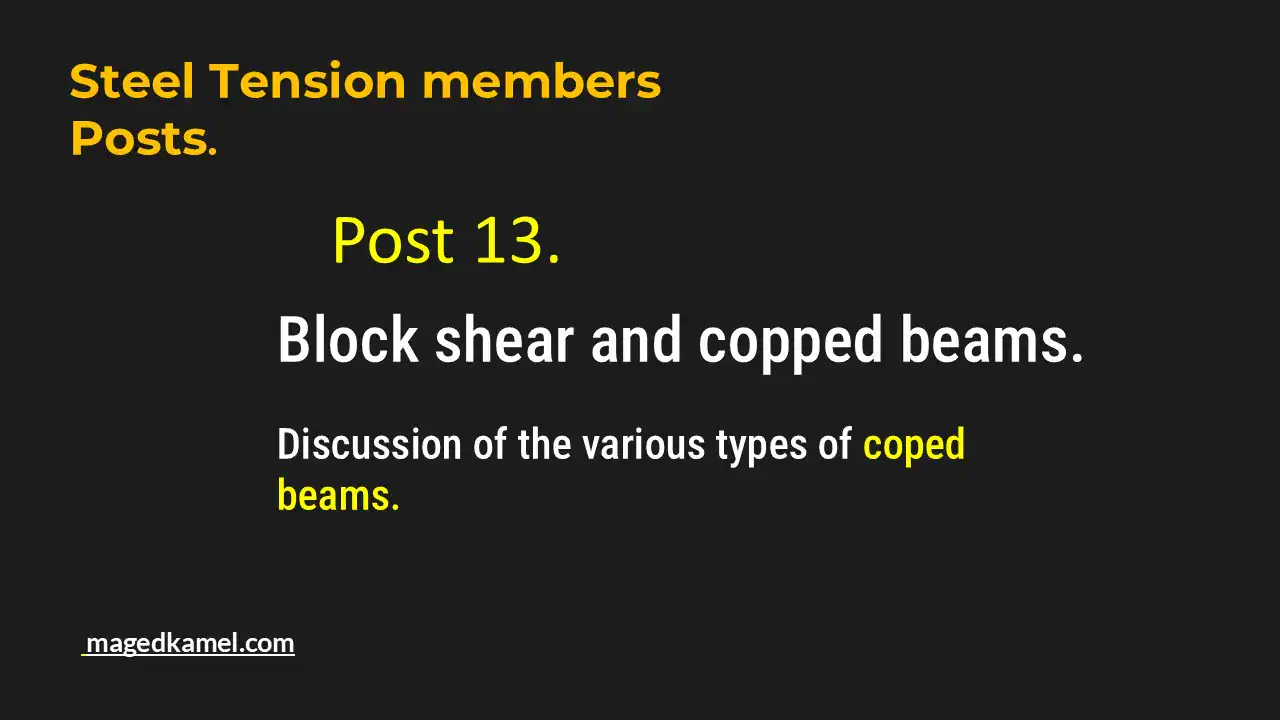 Brief illustration - post 13-tension members